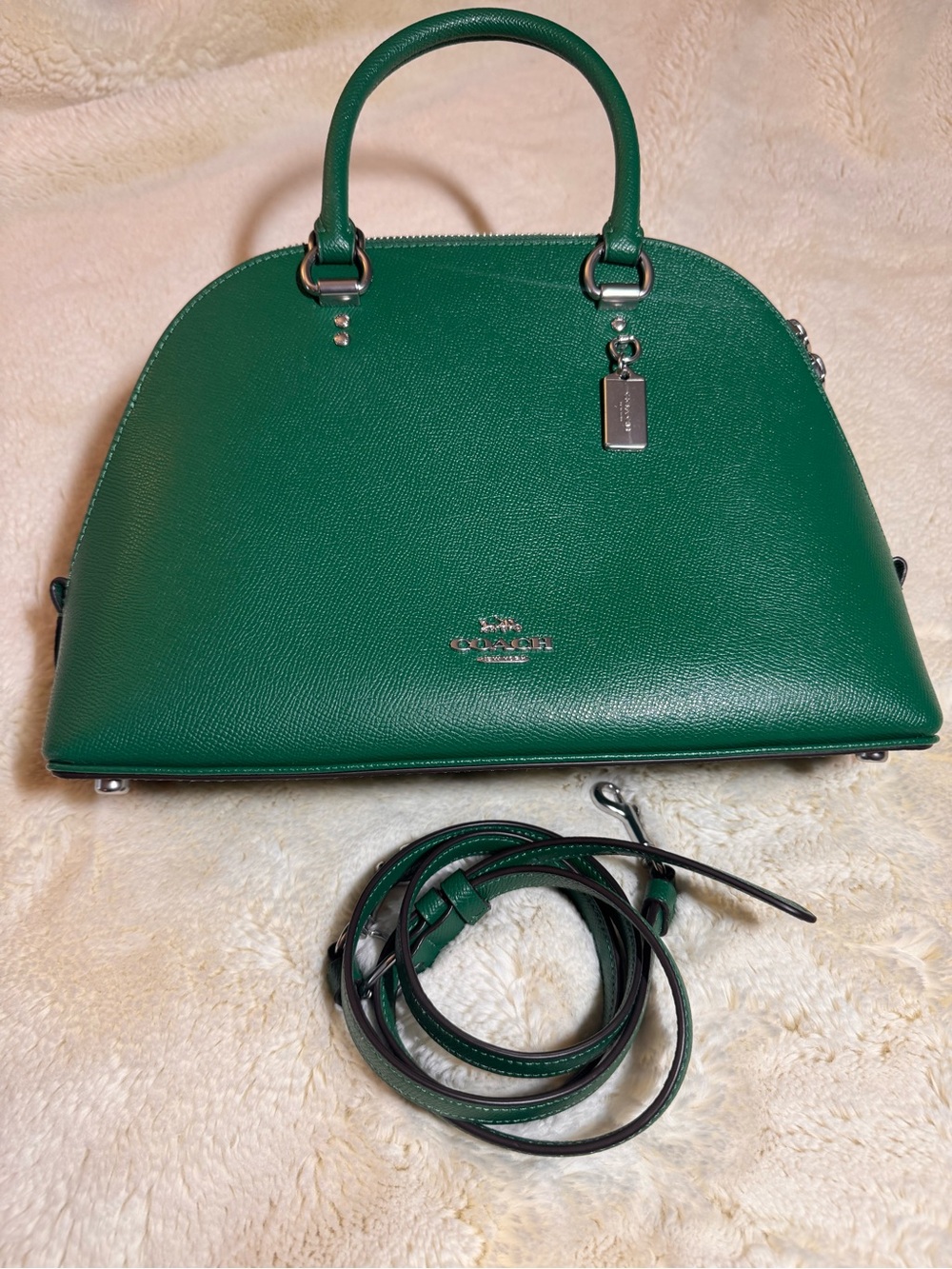COACH Green Dome Satchel Handbag